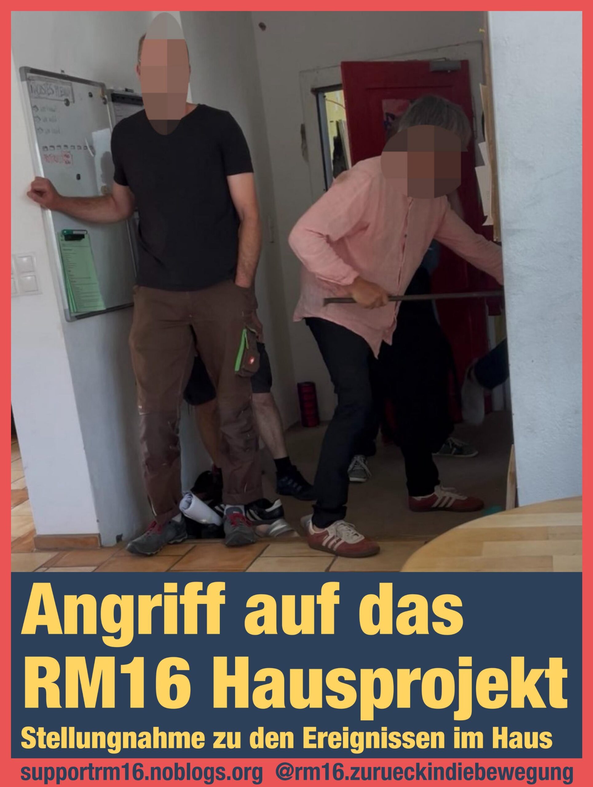 „Hausbesitzer*innen“ und Anwalt brechen in Hausprojekt RM16 in Dresden ein